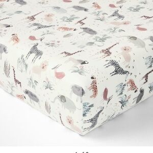 Pottery Barn Baby Safari Organic Cotton TENCEL™ Crib Fitted Sheet- NWT